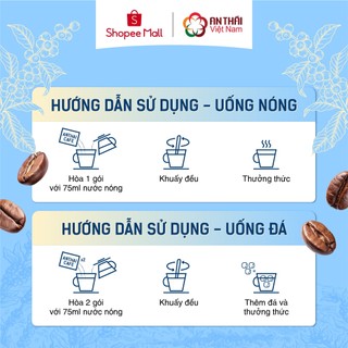 AnTháiCafé - Cà phê sữa 3in1 An Thái hộp 16 gói x 16gr