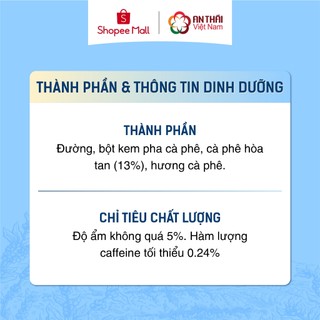 AnTháiCafé - Cà phê sữa 3in1 An Thái hộp 16 gói x 16gr