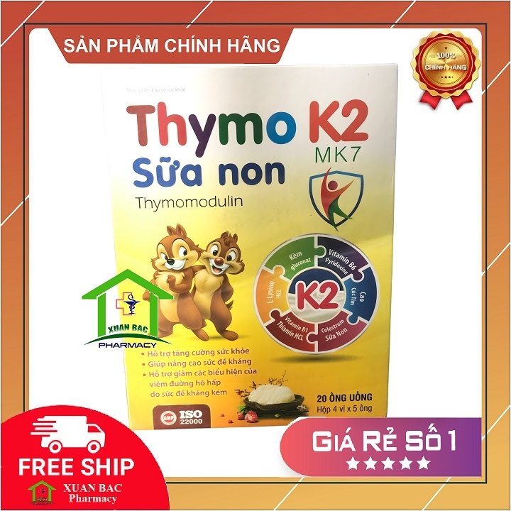 Thymo sữa non D3 K2 MK7 thymomodulin siro tăng đề kháng ăn ngon cho bé tăng đề kháng hô hấp
