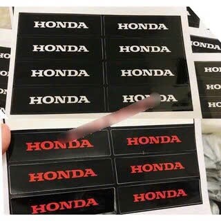 Tem chữ honda  đen dán rổ xe (1chữ)