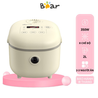 Nồi cơm điện thông minh Bear 2L B20A1, 8 Chế độ nấu, Lõi nồi 5 lớp chống dính giữ nhiệt, BẢN NỘI ĐỊA