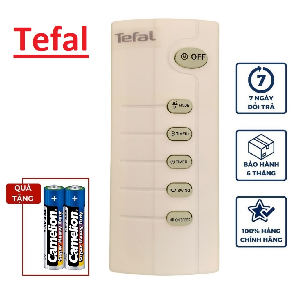 Điều khiển quạt Tefal chính hãng, remote quạt tefal treo tường, quạt cây, quạt đứng