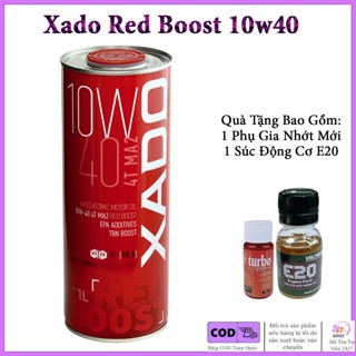 Dầu Nhớt Dành Cho Xe Số, Côn Tay Xado Atomic 10W-40 RED BOOST - Tặng Kèm 1 Súc Động Cơ E20 Và 1 Phụ Gia Nhớt Mới Turbo