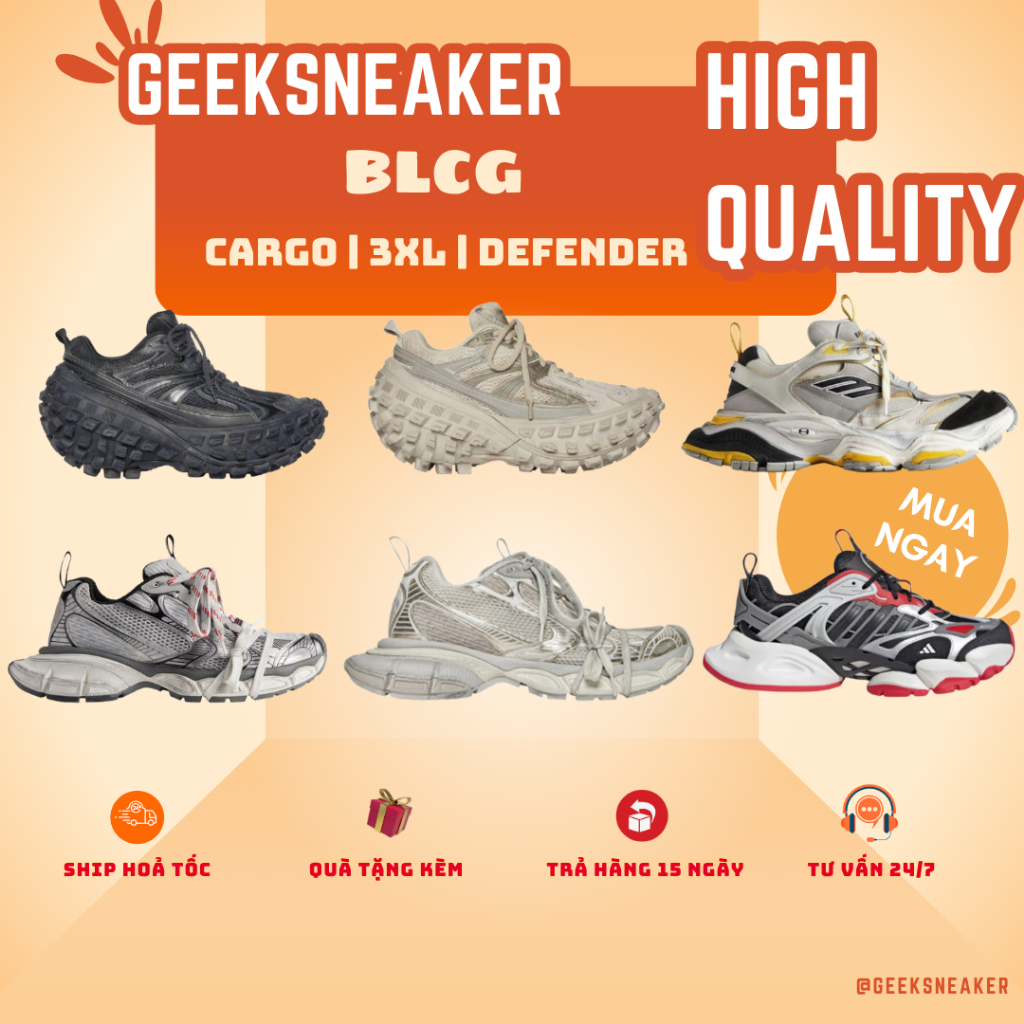 [GeekSneaker] Giày Sneaker  BLCG 3XL | Defender | Cargo | AD VENTO XLG - Phiên bản Ngoại Thương