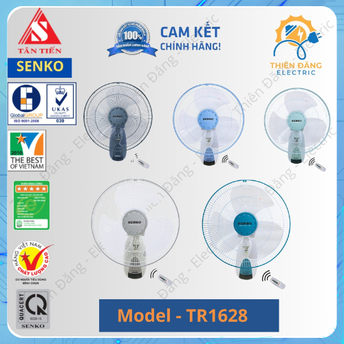TR 1628 - QUẠT TREO TƯỜNG SENKO , ĐIỀU KHIỂN REMOTS , 47W , 3 CÁNH , BẢO HÀNH 24 THÁNG