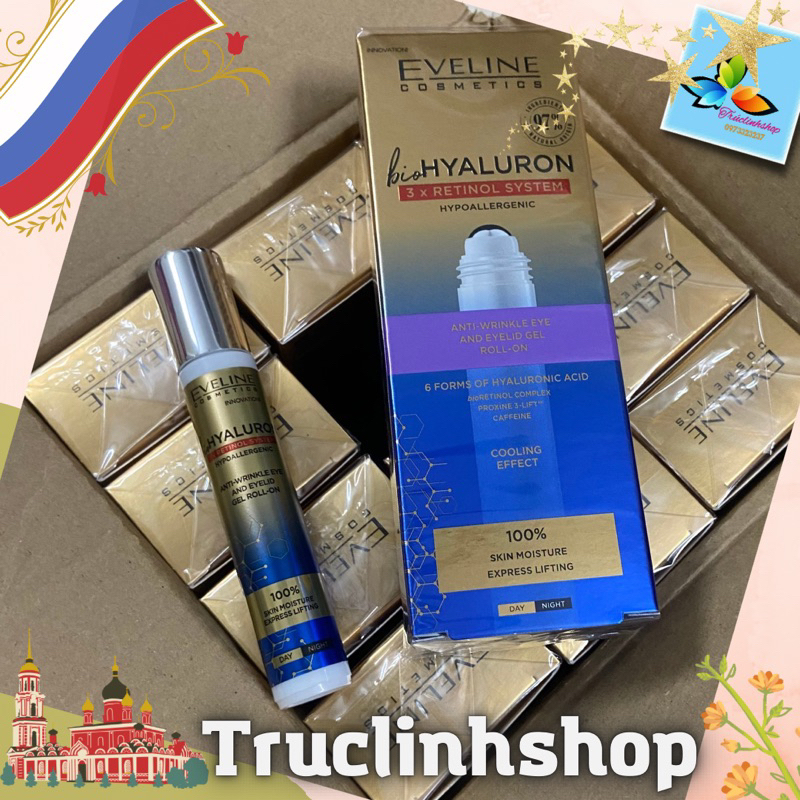 Lăn mắt Eveline tan bọng mắt nâng cơ giảm quầng thâm mắt 15ml nga