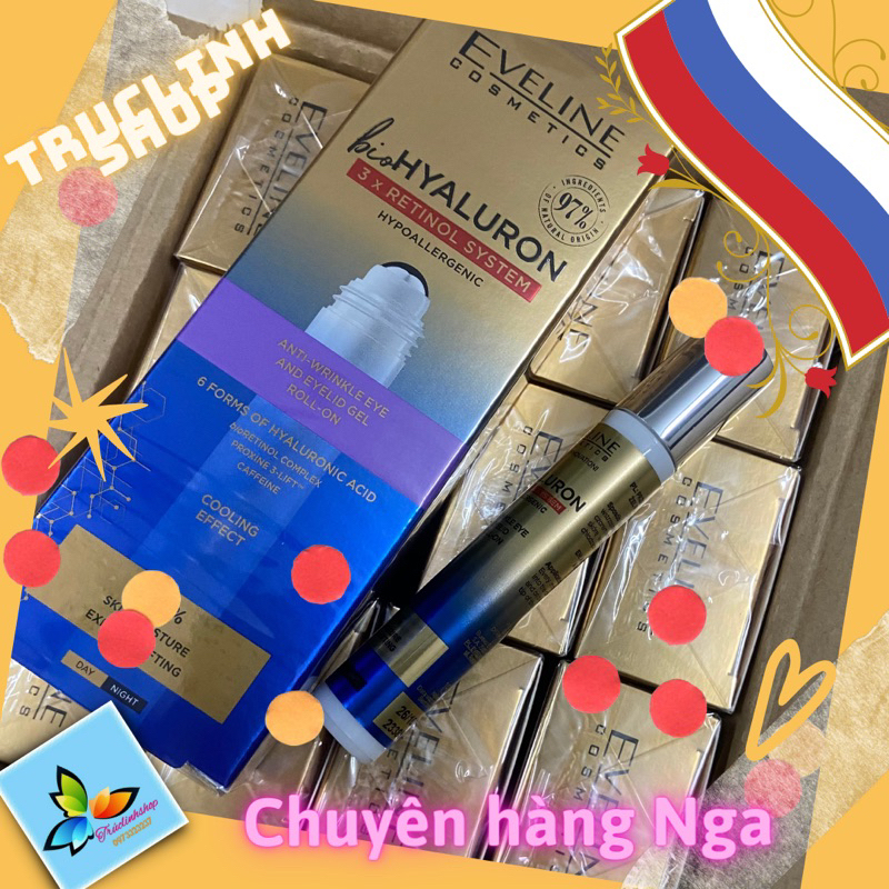 Lăn mắt Eveline tan bọng mắt nâng cơ giảm quầng thâm mắt 15ml nga