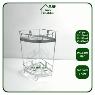  Kệ góc 2 tầng có chân để bàn PHÁT ĐẠT Inox 304 kệ để đồ nhà tắm giá để xà bông kệ gia vị  SP055B  