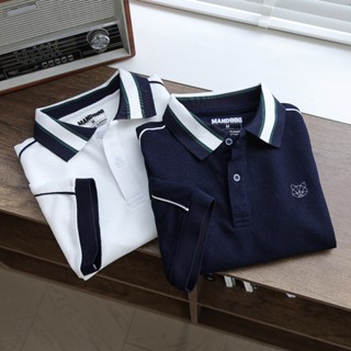 Áo thun polo nam RAFOX phối raglan viền tay cotton waffle cao cấp, chuẩn form, năng động - MANDINNI