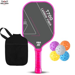 Vợt Pickleball Mặt Nhám Full Cacbon T700 Dày 16mm,Siêu Bền + Tặng Kèm Túi Chống Sốc Và 4 Bóng