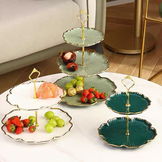   Có sẵn   khay đựng bánh kẹo  mứt tết | khay 2 tầng  3 tầng gốm sứ cao cấp 