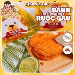 THÙNG 30 Bánh Ruốc Gấu Chà Bông Đài Loan , Bánh Gấu Chà Bông Ruốc Mặn Date Mới, đồ ăn vặt