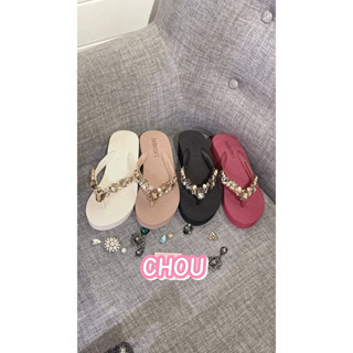  Dép kẹp đá đế cao 5p soàn trà siêu sáng 