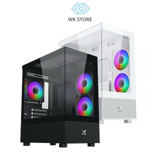 Vỏ Case Xigmatek ALPHARD M 3GF | M-ATX | Trắng / Đen | Kèm 3 Fan Led RGB