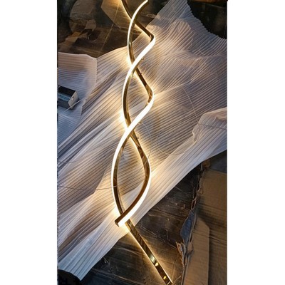 Đèn thả bàn ăn led xoắn SuperVilighting xi mạ vàng 1200mm trang trí phòng khách phòng ngủ decor