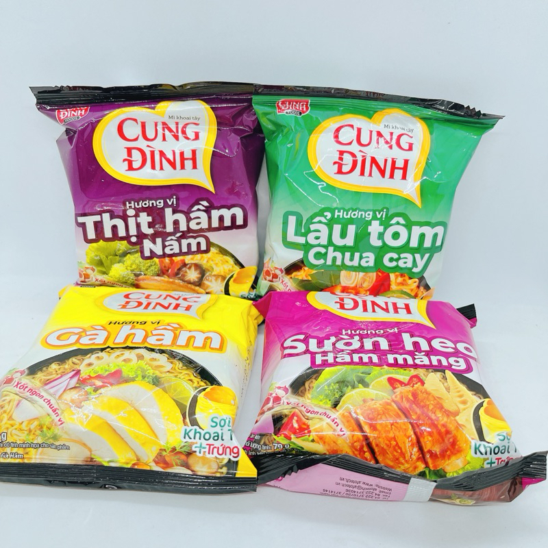 1 Gói Mì Tôm Cung Đình 80g Thịt Hầm Nấm/ Sườn Heo Hầm Măng
