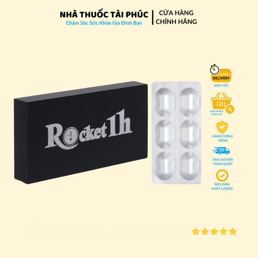 Viên Uống Rocket 1H (Hộp 6v) Tăng Cường Sức Khỏe