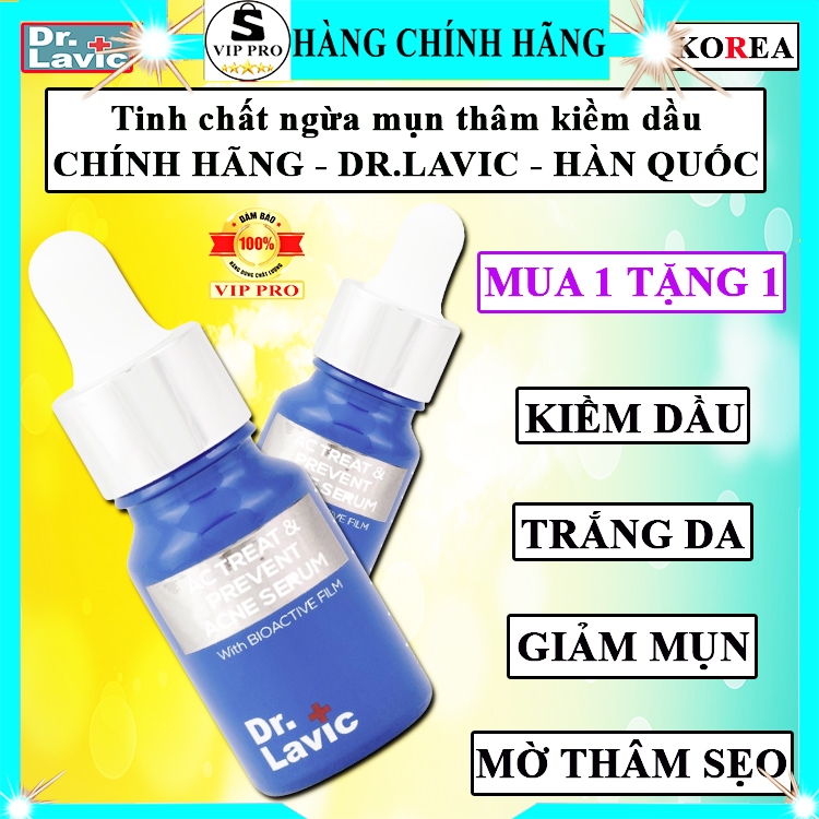Serum mụn thâm Dr.lavic hàn quốc tinh chất chấm mụn drlavic chính hãng dr lavic xanh biển da dầu mụn