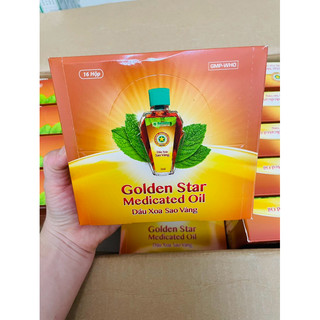   Nguyên lốc 16 chai  Dầu gió dầu xoa Cao Sao Vàng Golden Star danapha 5ml - Màu vàng 