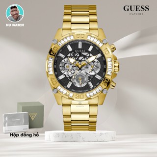 Đồng Hồ Nam Guess GW0390G2 Đính Pha Lê 3 Mặt Số Phụ 46mm | Bảo hành 5 năm