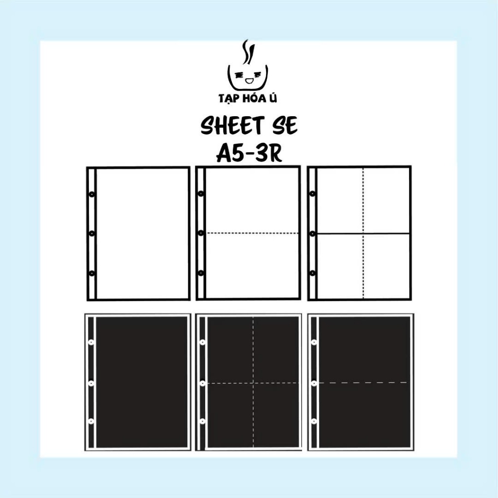 [SHIP TỪ 5 TỜ] SHEET SE DÙNG CHO BINDER BÌA CÒNG A5-3 CÒNG