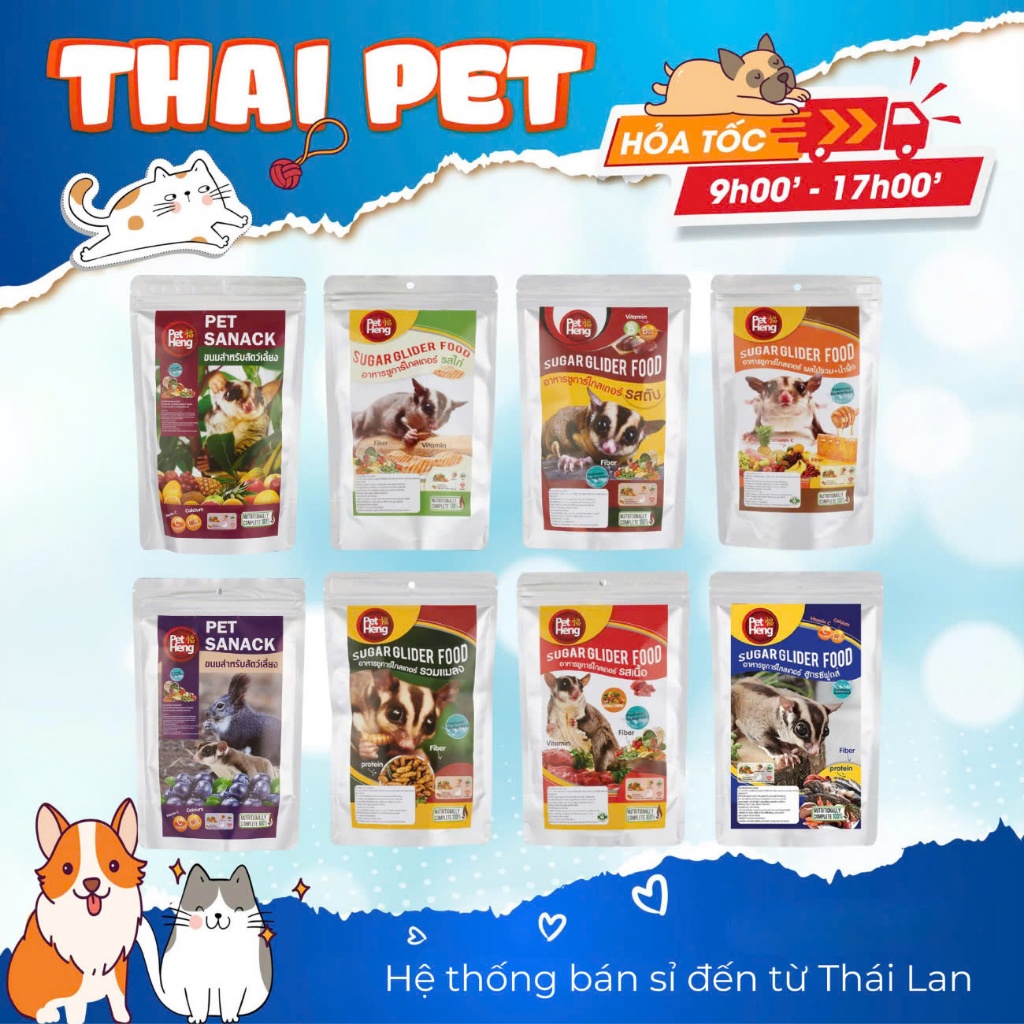 Thức Ăn Sóc Bay Úc Pet Heng 200g