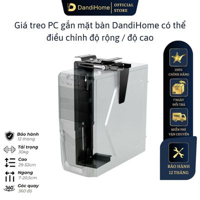 Giá treo PC, giá đỡ CPU gắn bàn DandiHome có thể điều chỉnh độ rộng/cao, bảo hành 1 năm