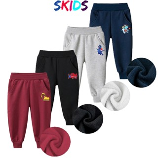 Quần nỉ cho bé trai lót lông SKIDS phong cách hàn quốc thời trang trẻ em thu đông 3 đến 10 tuổi