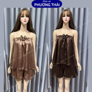  Bộ áo quây lửng spa vải lụa mềm mát mặc massage gội đầu triệt lông - có bán rời 
