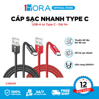 Dây sạc nhanh 1HORA USB-A to Type C - dài 1m - CAB249