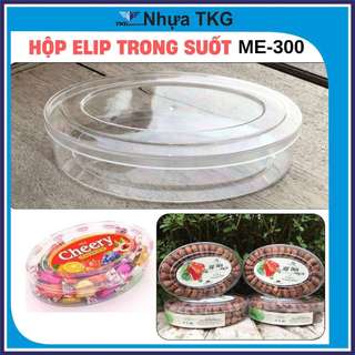  80 Hộp nhựa trong suốt hình elip có nắp 5.200đ  1 chiếc đựng bánh kẹo hạt điều mứt ô mai đồ khô 