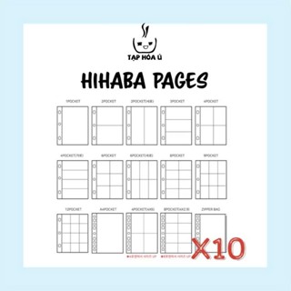 COMBO 10 SHEETS/TỜ HIHABA CHO BÌA A4 - 3 CÒNG (NHIỀU LOẠI)