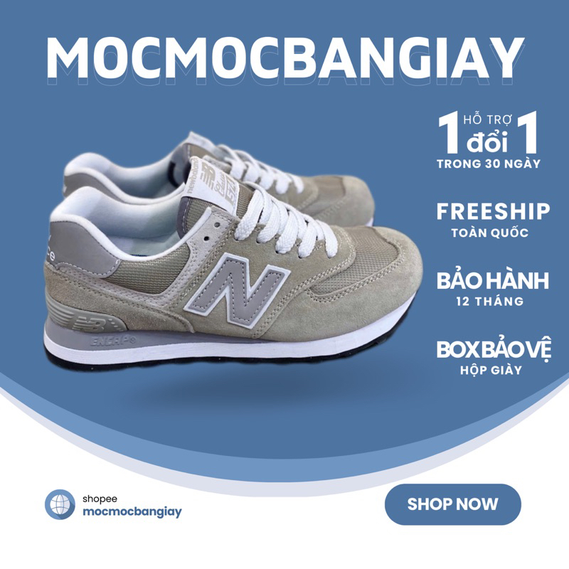Giày Sneakers Nam Nữ, Giày Newbalance 574 Core 'Grey' [Tặng Kèm Box Bảo Vệ]