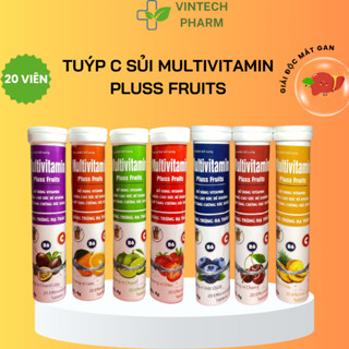 Viên C sủi Multivitamin tinh chất đông trùng hạ thảo, bổ sung vitamin và khoáng chất - Tuýp 20 viên