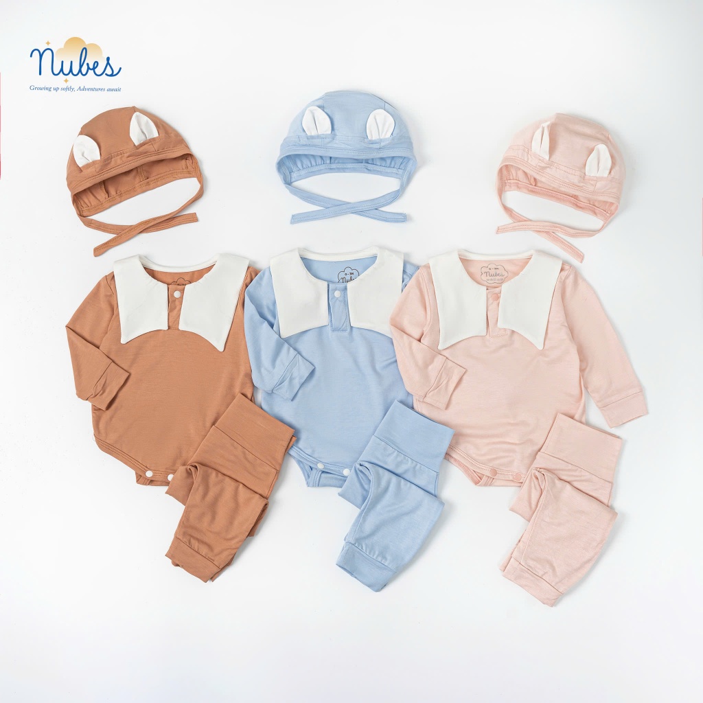 Bodychip kèm mũ tai mèo cho bé [NUBES-SS29]