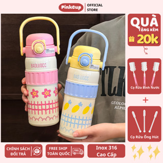 Bình giữ nhiệt BaoLuoccc Dáng Dài, Bình nước giữ nhiệt Nóng Lạnh PinkCup Chống Gỉ Không Đổ Mồ Hôi Công Suất Lớn - PC48