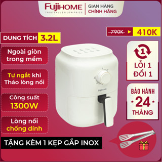 Nồi chiên không dầu 3,2 Lít Nhập khẩu FUJIHOME tự ngắt có chống dính, lò chiên ko dầu 1 người