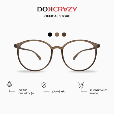 Gọng kính DOKCRAZY - C - SANNA  chất liệu nhựa dẻo Hot Trend, chống ánh sáng xanh, tia UV400, Unisex