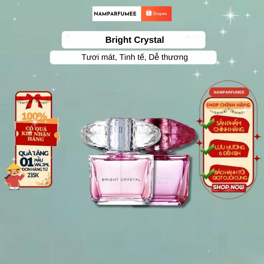 Nước Hoa Nữ Versace Bright Crystal Edt Bright Crystal Absolute Edp Cơn Mơ Màng Của Nàng Thiếu Nữ 10m