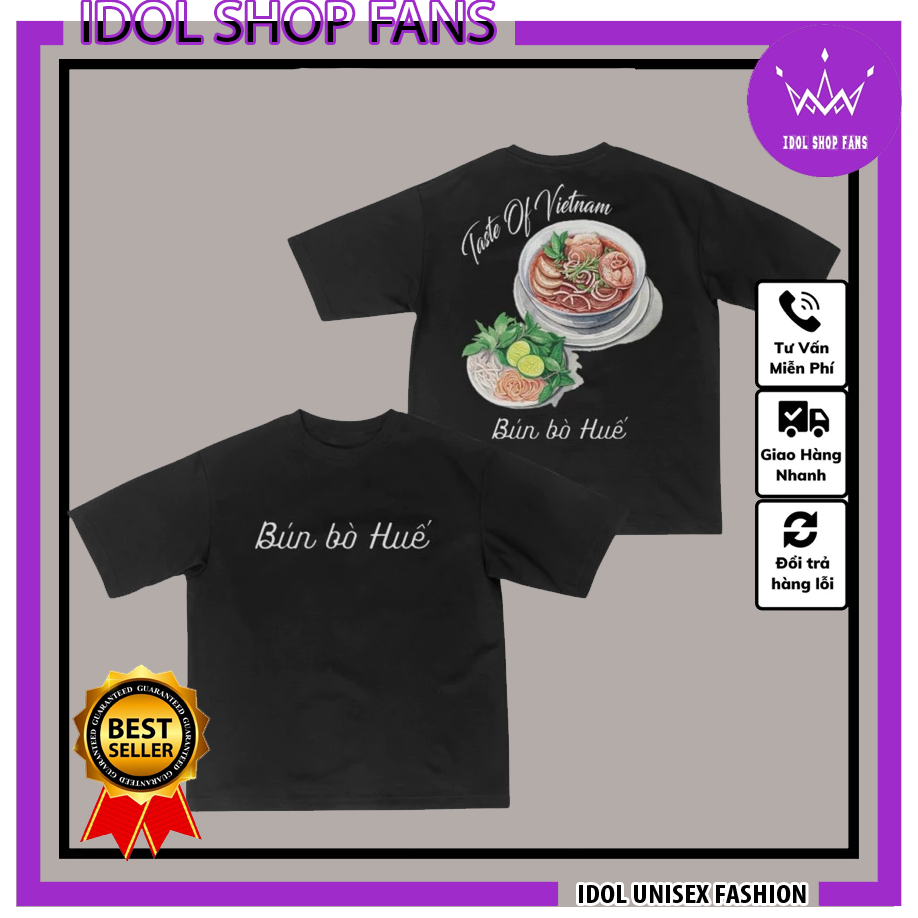 Áo thun Bún Bò Huế món ăn Việt Nam, Áo Bún Bò Huế Meme unisex Nam Nữ | IDOL STORE