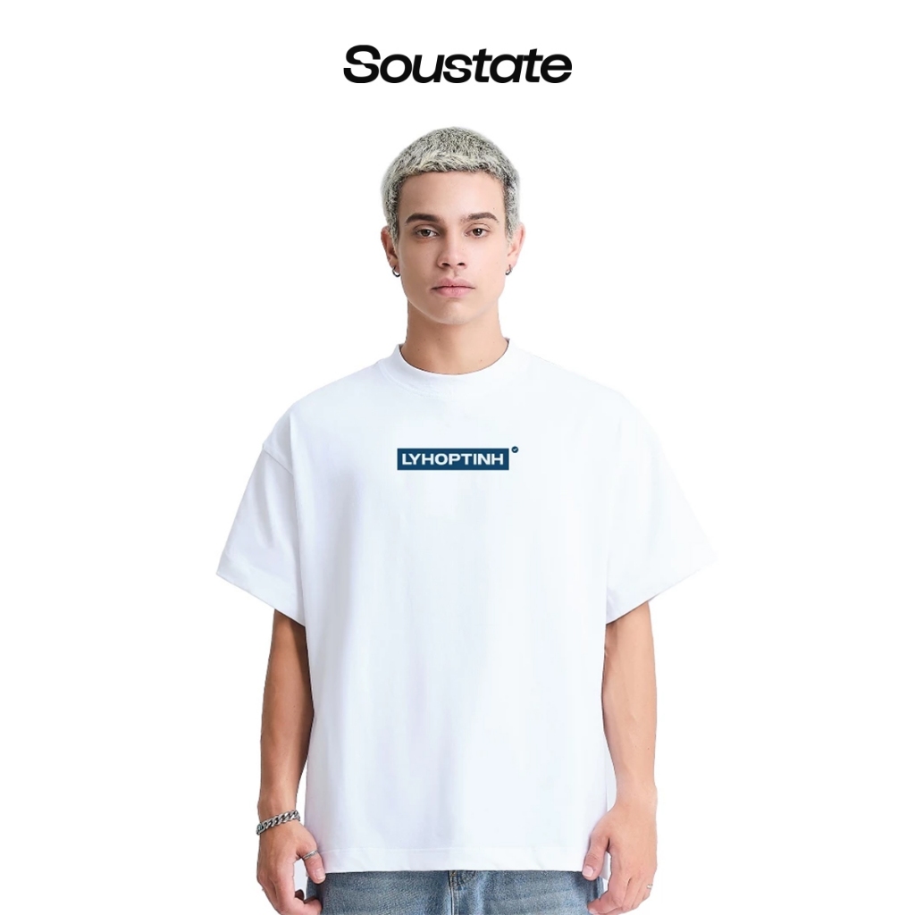 [SOUSTATE x ERIK] Áo Thun Boxy LYHOPTINH (Trắng)
