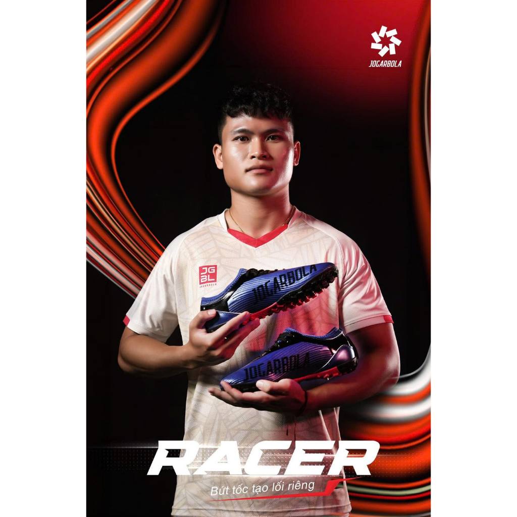 Giày đá bóng nam sân cỏ nhân tạo Jogarbola Racer 2223 - Giày đá banh Động Lực chính hãng