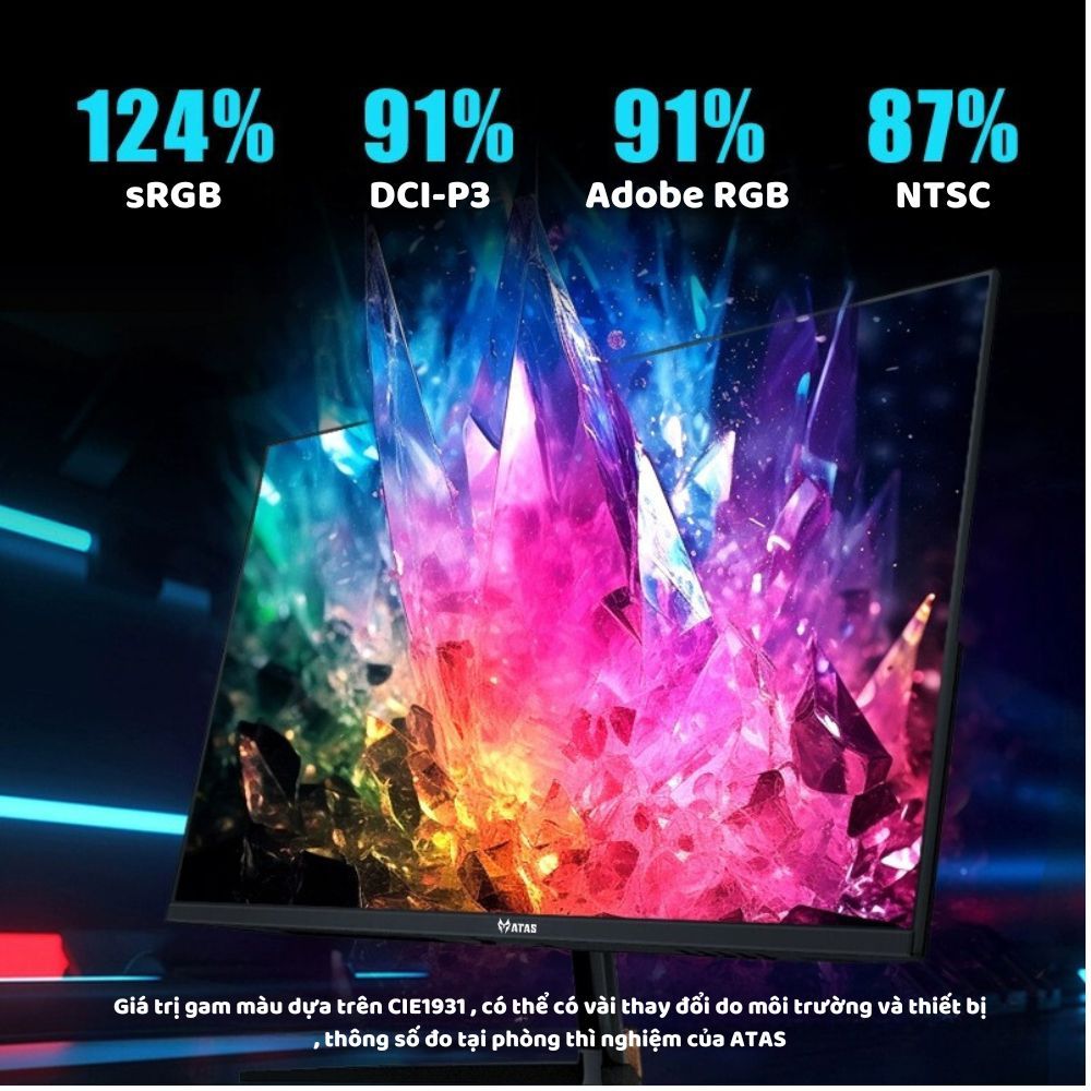 Màn Hình Máy Tính Gaming ATAS 24 Inch – Full HD 1080 Tấm nền IPS Tần số quét 100HZ | BigBuy360 - bigbuy360.vn
