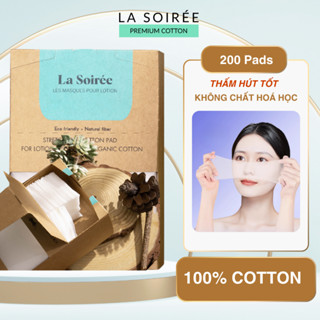 Bông đắp toner co giãn La Soirée 200 miếng làm lotion mask