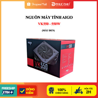  Nguồn máy tính AIGO VK550 - 550W  Màu Đen  