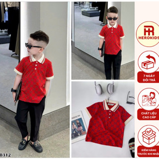áo polo cho bé trai hoạ full chuẩn boy phố, áo polo cho bé có đủ size cho cả zai và bố mặc đôi