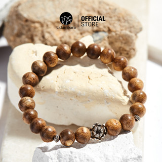 Vòng tay trầm hương hoa sen bình an, may mắn, thiền định phong thủy Udum