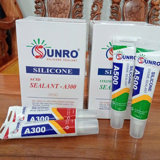 Tuýp 105gr Keo Silicon A300 Sunpro dùng một lần, silicone dán kính, gương soi, dán kính hồ cá, bịt mái tôn,chống dột
