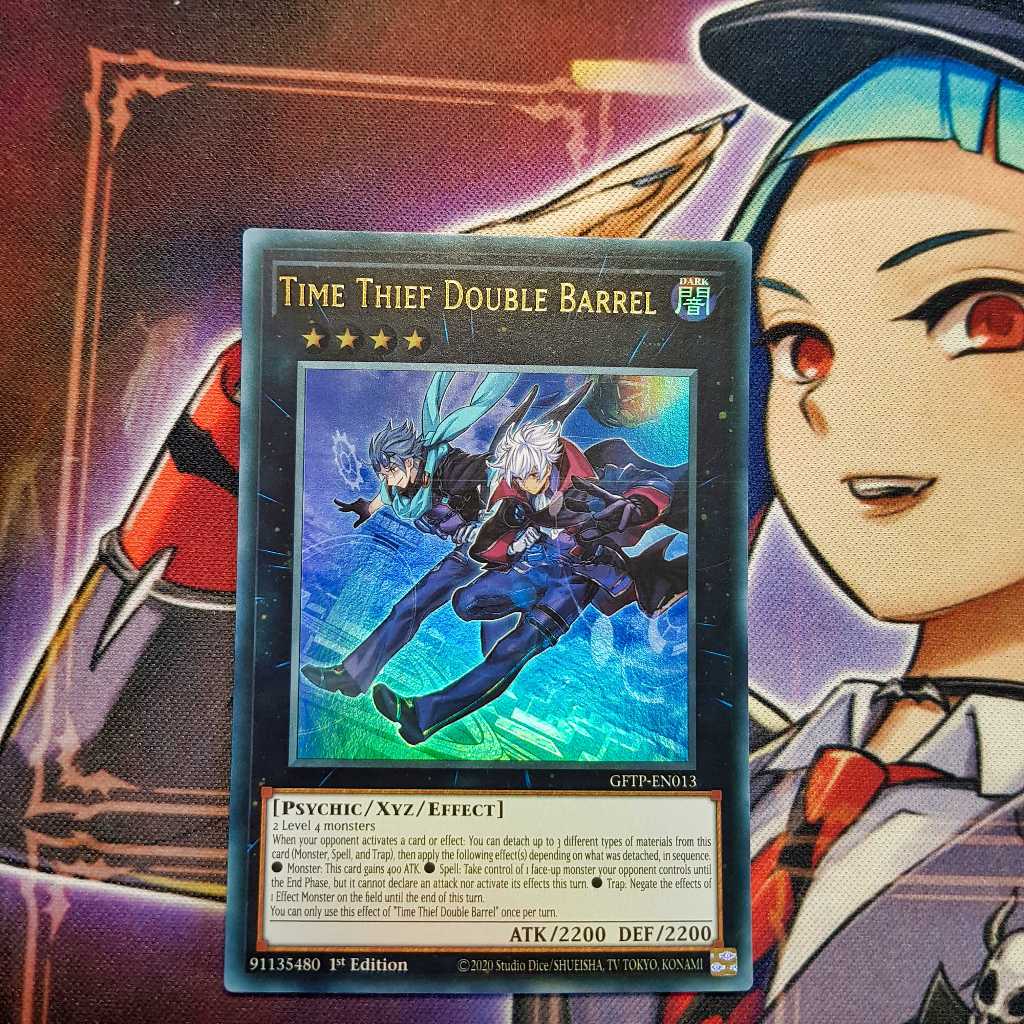 Thẻ bài Yugioh chính hãng | Time Thief Double Barrel | GFTP Ultra rare.