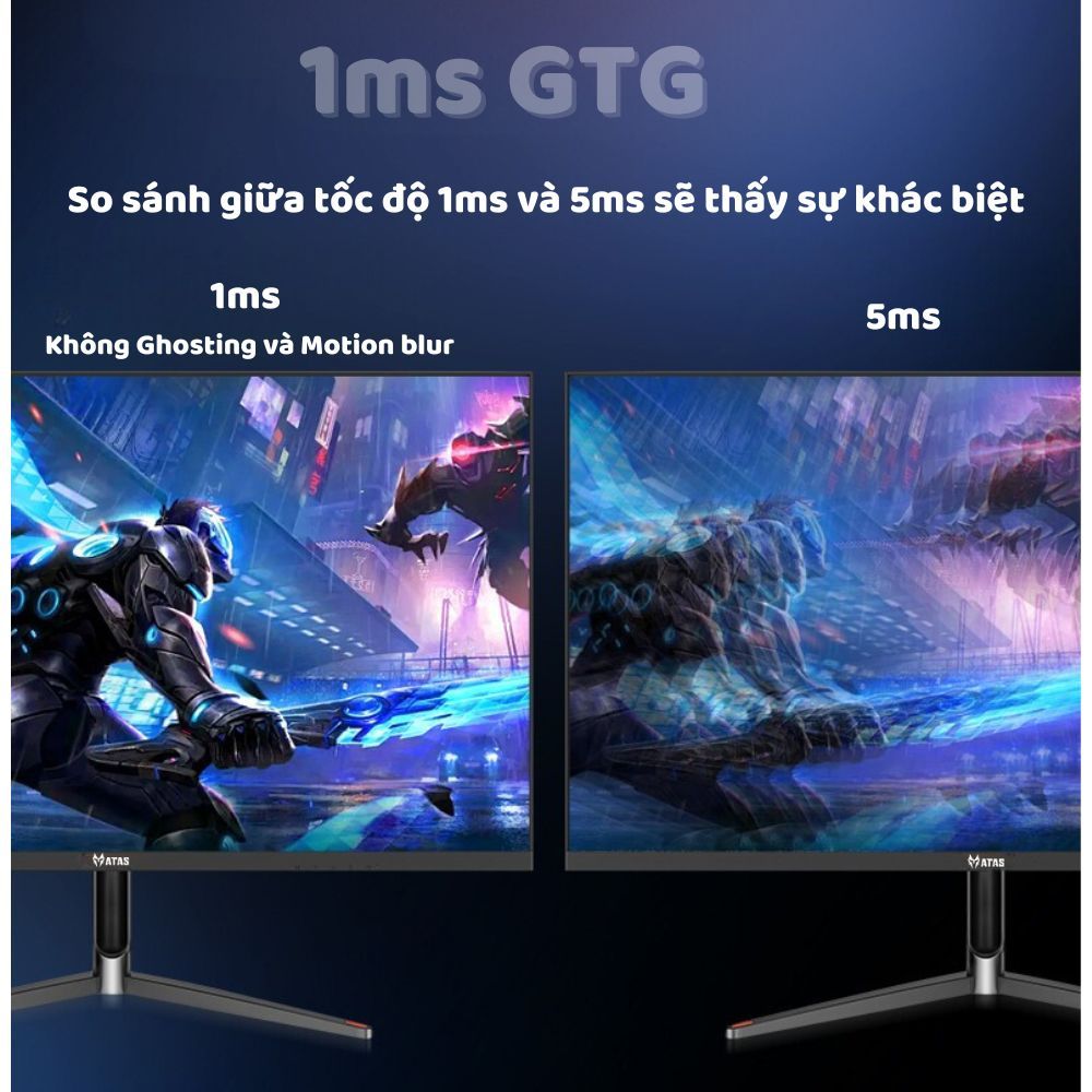 Màn hình 24 Inch ATAS G24F100 - Tần số 100hz - Tấm nền IPS - Phản hồi 1ms -  Full Viền siêu mỏng | BigBuy360 - bigbuy360.vn